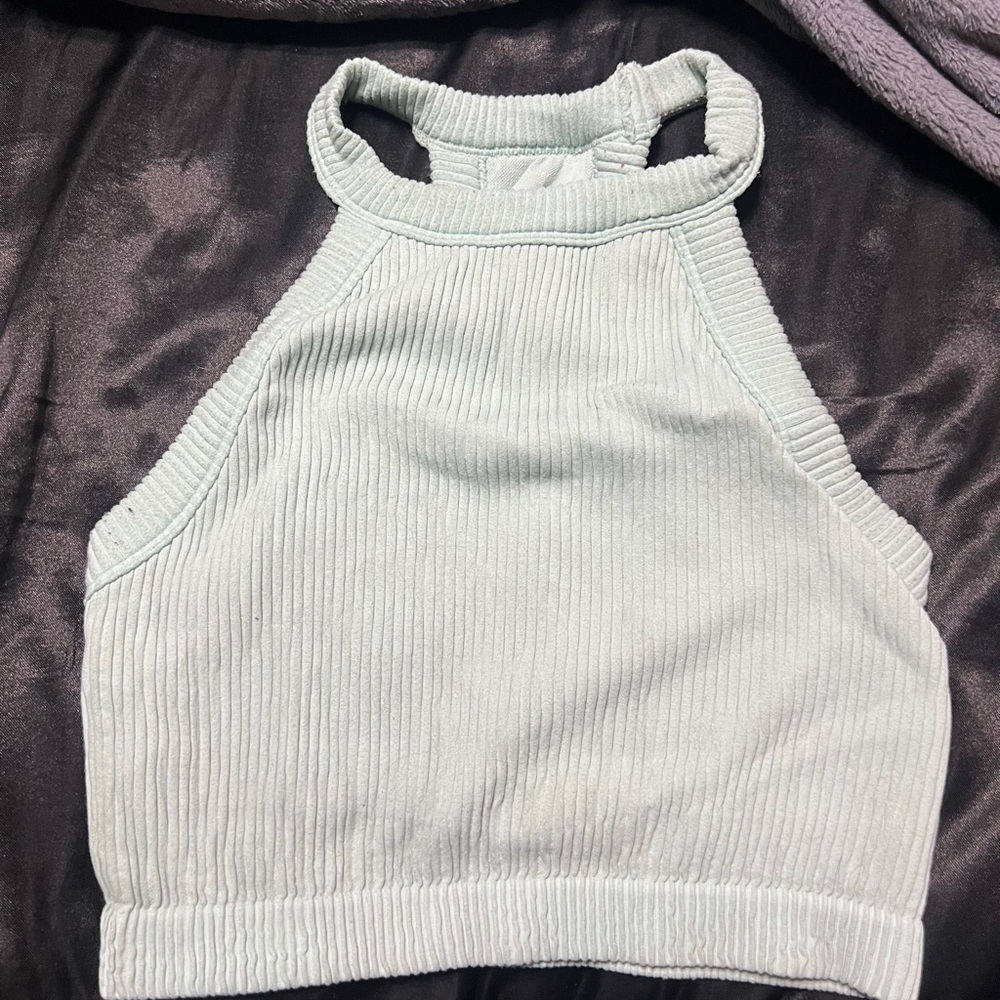 Aerie turquoise ribbed Crop Top